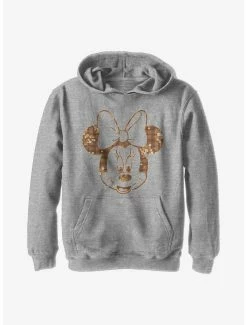 Disney Minnie Mouse Fall Floral Plaid Minnie Youth Hoodie