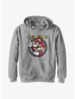 Nintendo Super Mario Checkered Vintage Youth Hoodie