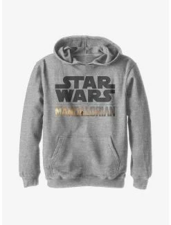 Star Wars The Mandalorian Stacked Logo Youth Hoodie