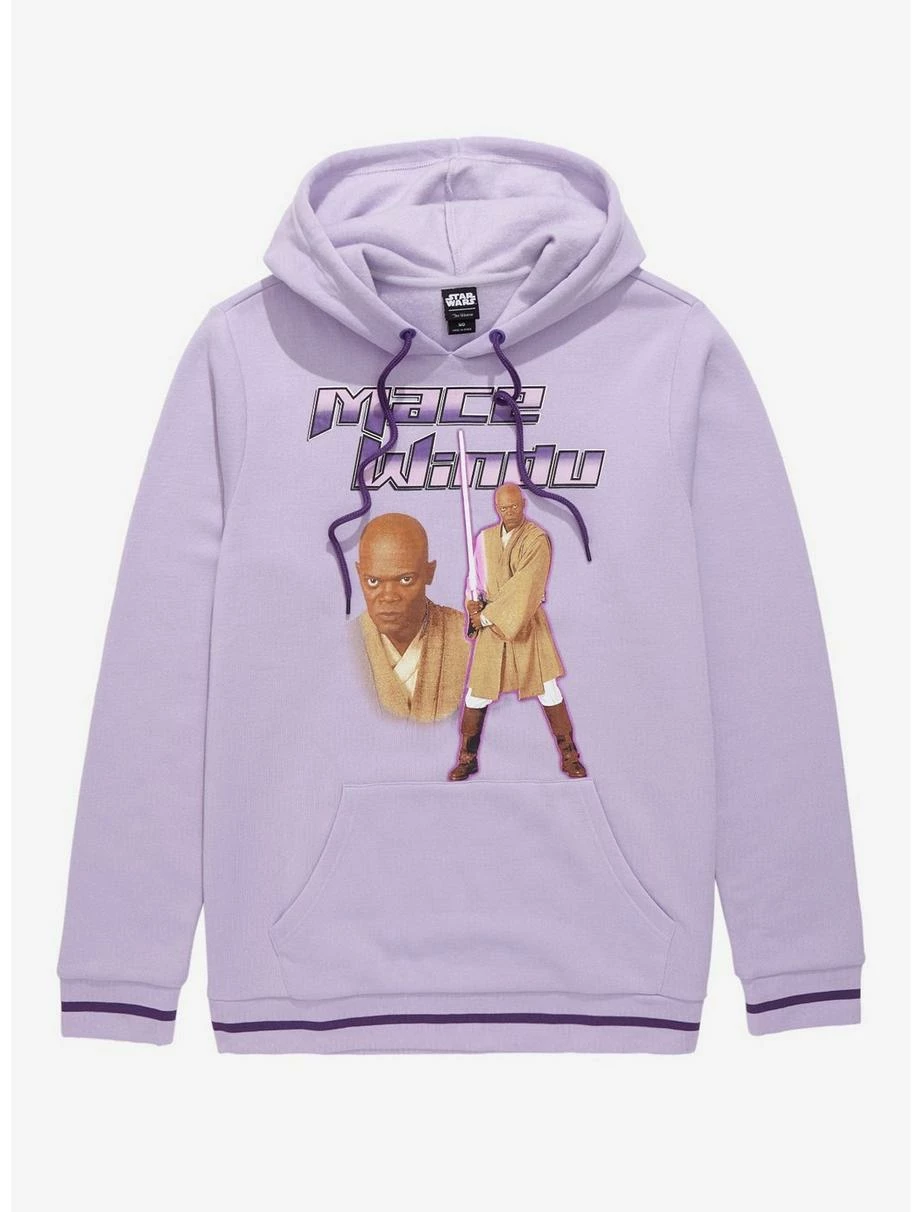 Our Universe Star Wars Mace Windu Nostalgic Portrait Hoodie - BoxLunch Exclusive 1 Our Universe Star Wars Mace Windu Nostalgic Portrait Hoodie - BoxLunch Exclusive