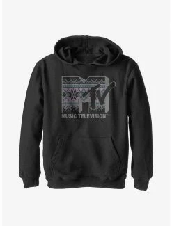 MTV Stitch Pattern Fill Youth Hoodie