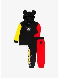 Disney Mickey Mouse Color Block Eared Toddler Hoodie -hoodie shop 17788621 av4