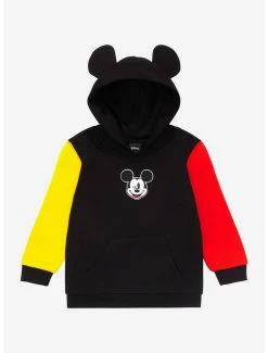 Disney Mickey Mouse Color Block Eared Toddler Hoodie