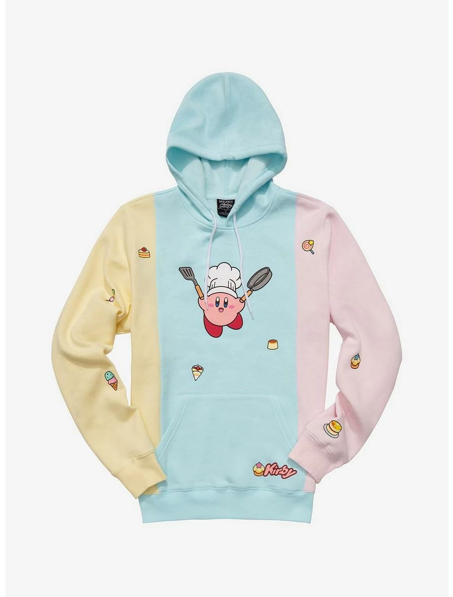 Nintendo Kirby Chef Kirby Color Blocked Hoodie - BoxLunch Exclusive 1 Nintendo Kirby Chef Kirby Color Blocked Hoodie - BoxLunch Exclusive