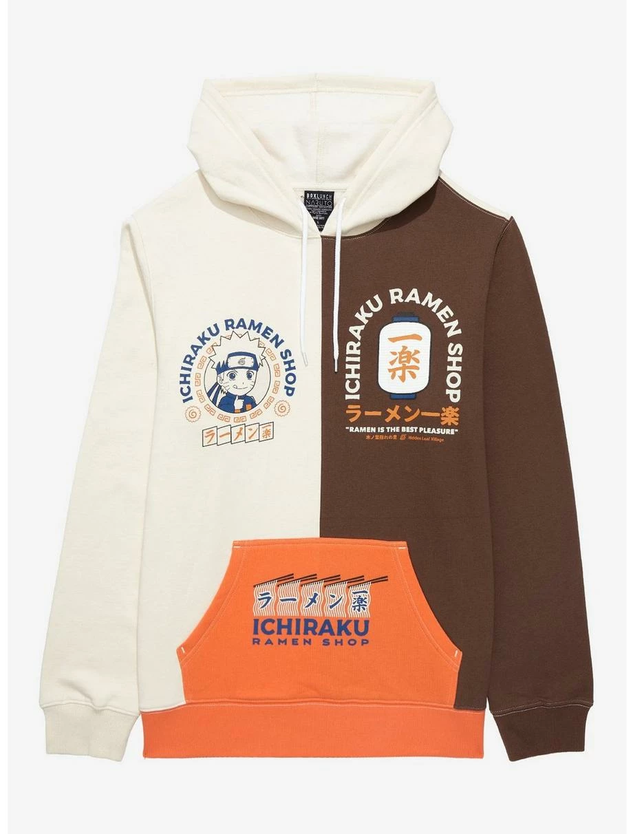 Naruto Shippuden Chibi Naruto Ichiraku Ramen Shop Color Block Hoodie - BoxLunch Exclusive 1 Naruto Shippuden Chibi Naruto Ichiraku Ramen Shop Color Block Hoodie - BoxLunch Exclusive