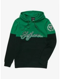 Harry Potter Slytherin Crest Panel Hoodie - BoxLunch Exclusive