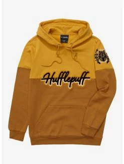 Harry Potter Hufflepuff Crest Panel Hoodie - BoxLunch Exclusive
