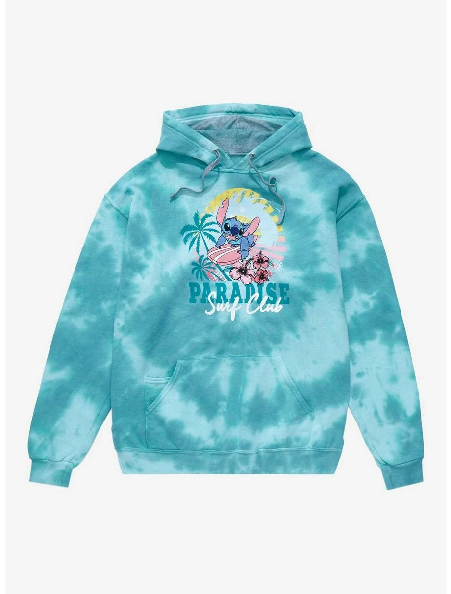 Disney Lilo & Stitch Paradise Surf Club Tie-Dye Hoodie - BoxLunch Exclusive 1 Disney Lilo & Stitch Paradise Surf Club Tie-Dye Hoodie - BoxLunch Exclusive