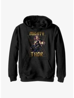 Marvel Thor: Love And Thunder Metal Lady Thor Youth Hoodie