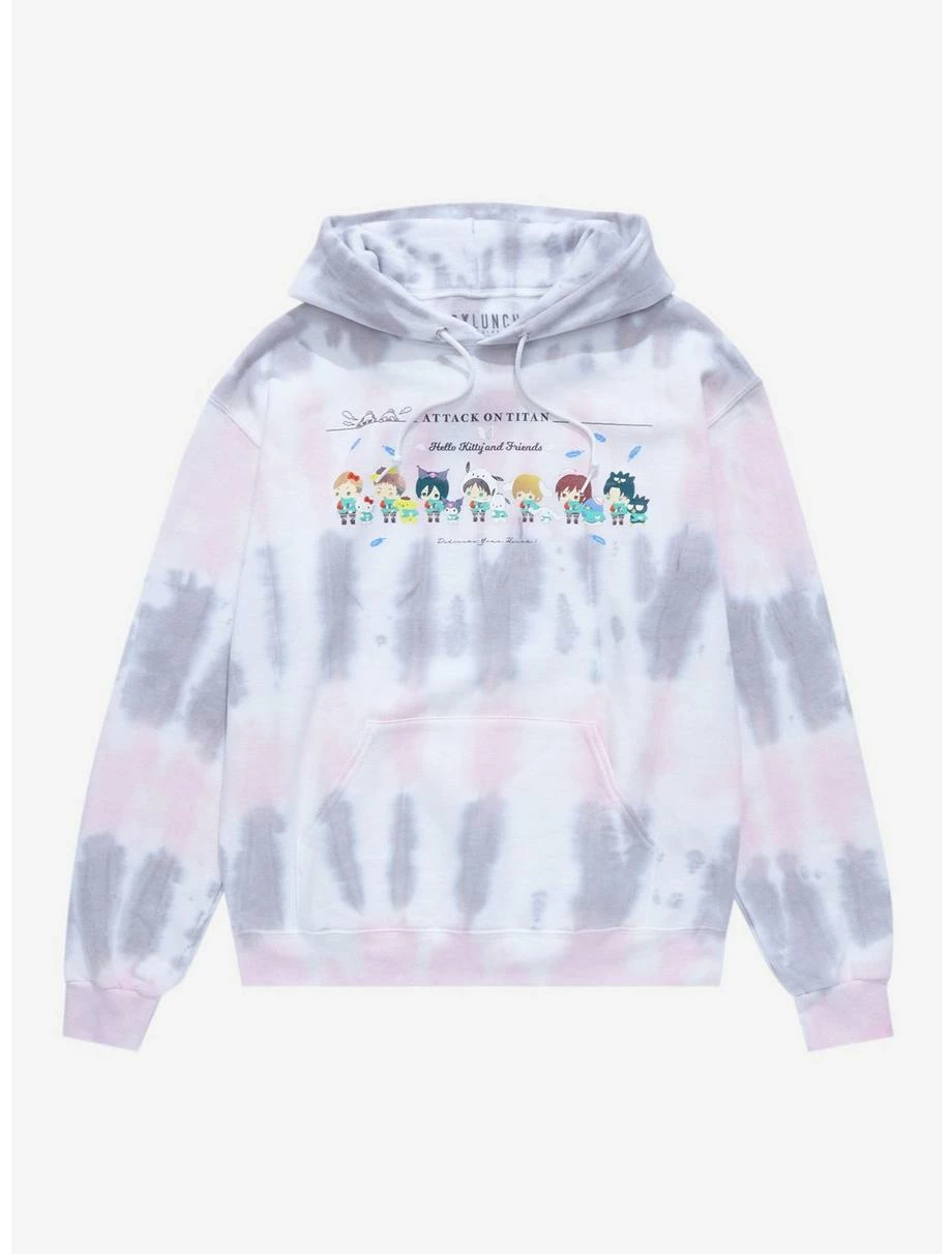 Sanrio Hello Kitty And Friends X Attack On Titan Tie-Dye Hoodie - BoxLunch Exclusive 1 Sanrio Hello Kitty And Friends X Attack On Titan Tie-Dye Hoodie - BoxLunch Exclusive