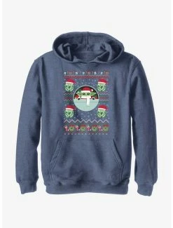 Star Wars The Mandalorian The Child Ugly Christmas Pattern Youth Hoodie