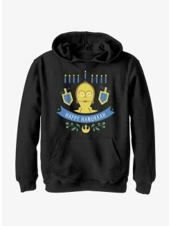 Star Wars C-3PO Hanukkah Youth Hoodie