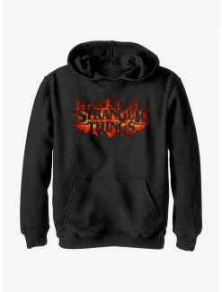 Stranger Things Fire Logo Youth Hoodie