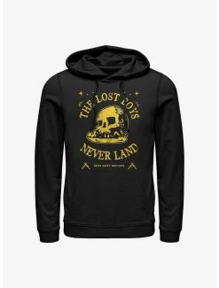Disney Peter Pan The Lost Boys Never Land Yellow Skull Rock Hoodie