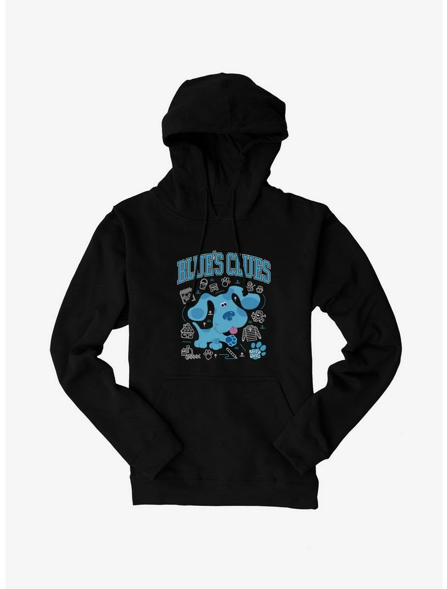 Blue's Clues Collegiate Font Icons Hoodie 1 Blue's Clues Collegiate Font Icons Hoodie