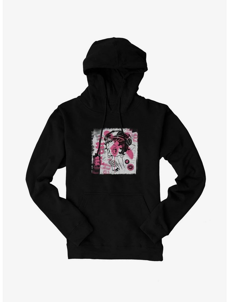 Betty Boop Graffiti Femme Punk Hoodie 1 Betty Boop Graffiti Femme Punk Hoodie