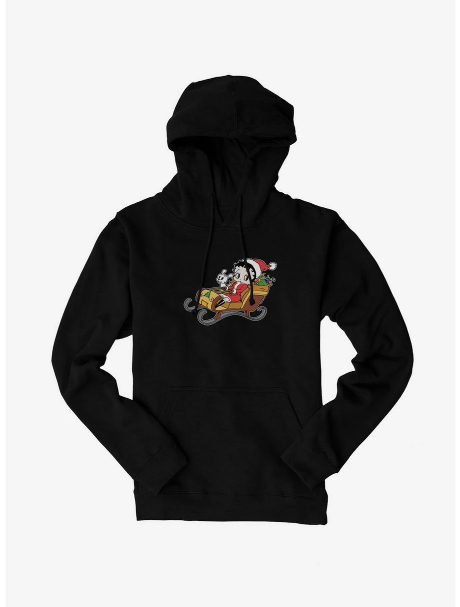 Betty Boop Sleigh Ride Hoodie 1 Betty Boop Sleigh Ride Hoodie