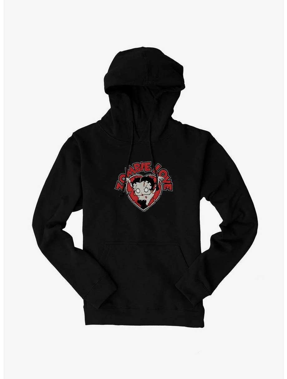 Betty Boop Zombie Love Heart Hoodie 1 Betty Boop Zombie Love Heart Hoodie
