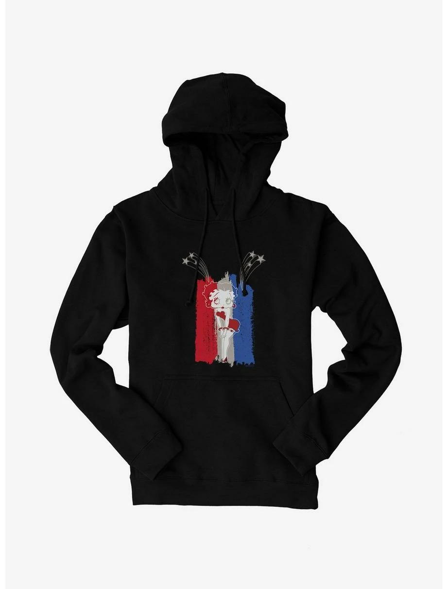 Betty Boop Red And Blue Fireworks Hoodie 1 Betty Boop Red And Blue Fireworks Hoodie