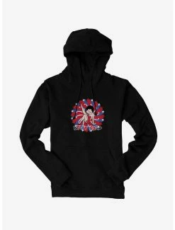 Betty Boop Red And Blue Splash Hoodie
