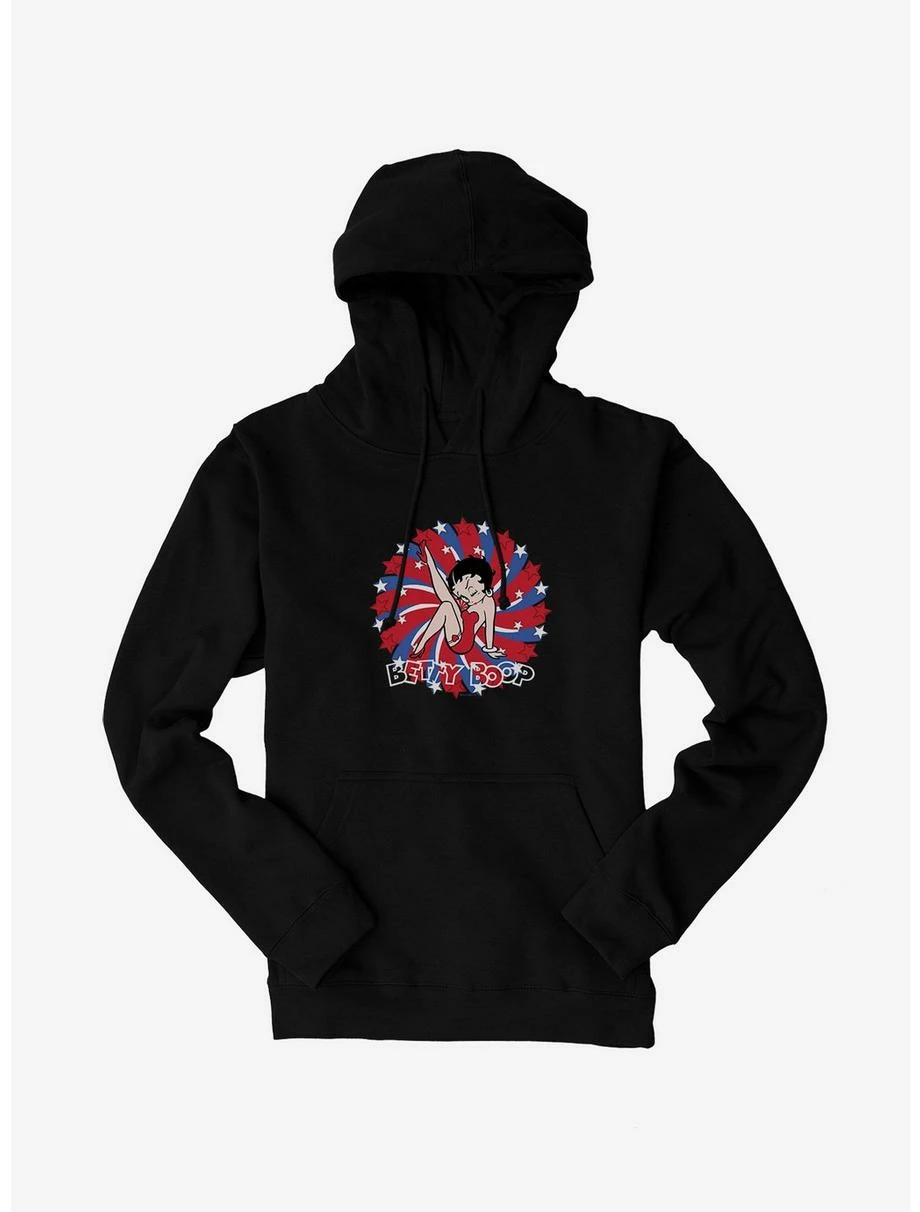 Betty Boop Red And Blue Splash Hoodie 1 Betty Boop Red And Blue Splash Hoodie