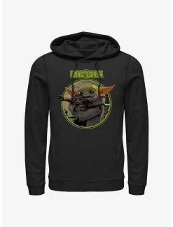 Star Wars The Mandalorian Grogu Hugging An Anzellan Hoodie BoxLunch Web Exclusive