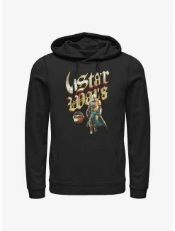 Star Wars The Mandalorian Mando And Grogu Metal Logo Hoodie