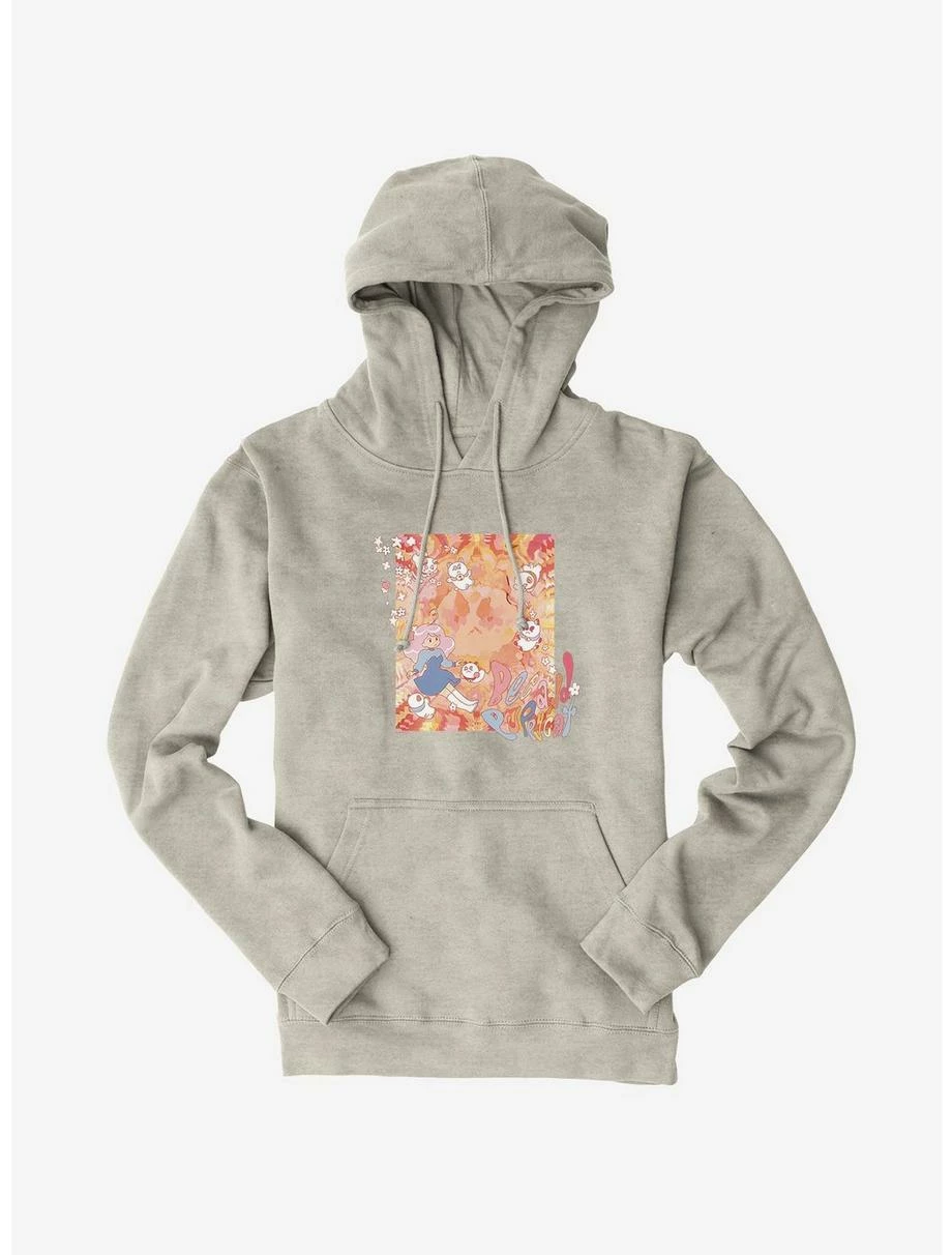 Bee And Puppycat Watercolor Art Flowers Hoodie 1 Bee And Puppycat Watercolor Art Flowers Hoodie